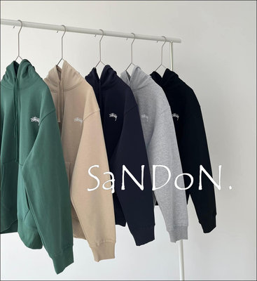SaNDoN x『STUSSY』 冬季經典小刺繡刷毛連帽衛衣大學TEE 231115