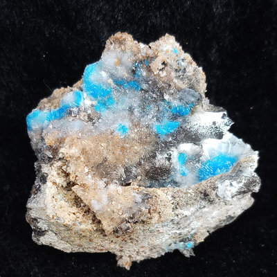 藍色氟鋁石膏Creedite碳絨銅礦   編號:3253563