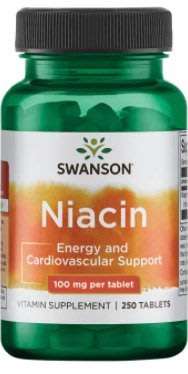 【活力小站】Swanson Niacin 維他命B3 菸酸 菸鹼酸 100 mg 250 錠