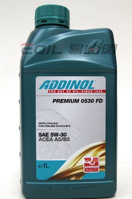 【易油網】ADDINOL 5W30 Premium 0530 FD 機油 Mobil Motul Total