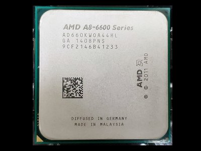 【含稅】AMD A8-6600K 3.9G AD660KWOA44HL 100W 四核四線 正式CPU 一年保 FM2