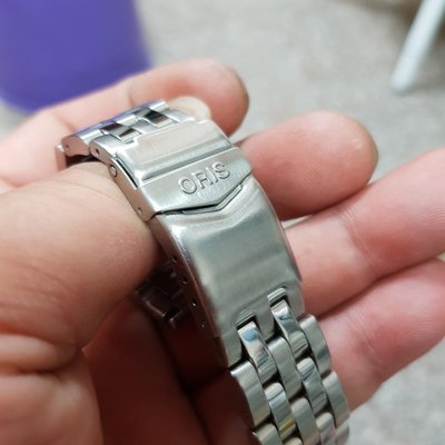 7510 ☆ ORIS 原廠 實心錶帶 18mm 全不銹鋼 F2 水鬼錶 潛水錶