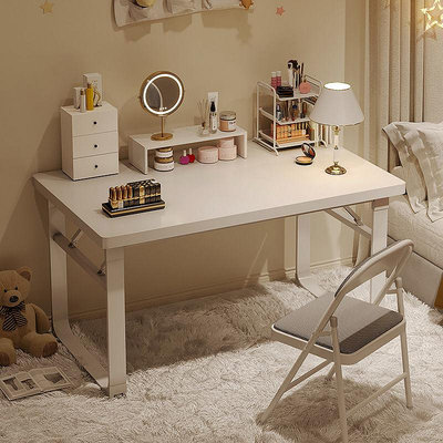 桌子女生臥室床邊化妝桌簡易書桌出租房簡約可折疊電腦桌台式家用