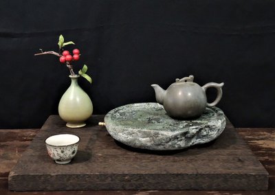 龍紋青石茶盤