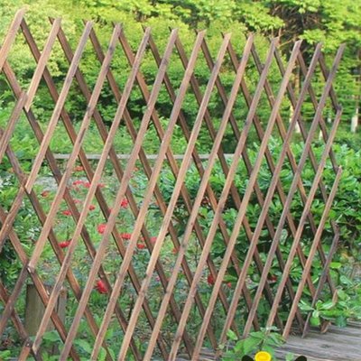 院子日式圍欄庭院裝飾網戶外花園設計爬藤架露臺籬笆墻面柵欄室外-特價