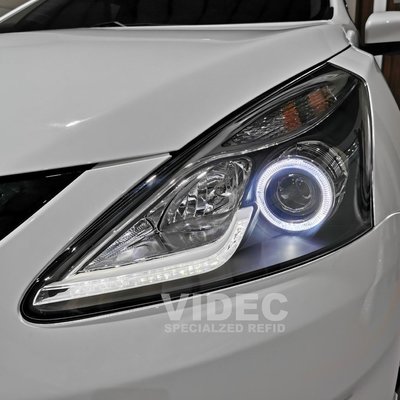 威德汽車 BIG TIIDA 原廠 大燈 魚眼 總成 LED 光柱型 DRL 日行燈 搭配 HID 效果100分