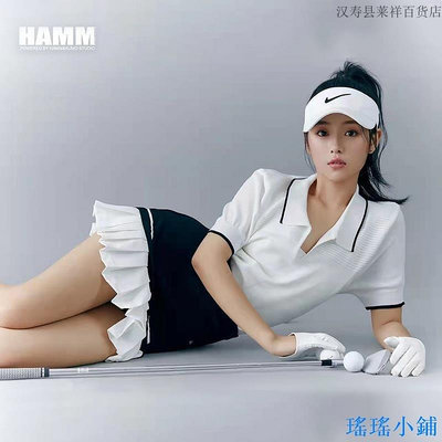 【熱賣精選】【促銷 關注立減】高爾夫球衣 高爾夫服裝 高爾夫女裝 高爾夫球女裝 韓版高爾夫球服裝女套裝夏季千金白色短袖P