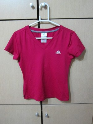 衣市藍~adidas 女短袖排汗T恤 (S/P~J:M~桃紅~) (220801)