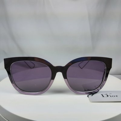 『逢甲眼鏡』【Dior AMA1F Y14】 迪奧 正品 太陽眼鏡 金屬紫粗框 大方鏡面 經典菱格鏤空鏡腳