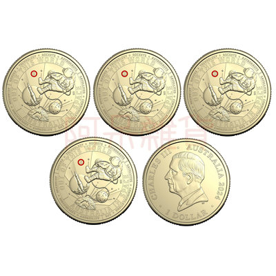 2024年 查爾斯國王 展示盒裝四枚一套 澳洲 1元 離開這個世界 太空人 袋鼠 無尾熊 硬幣 幣 銅板 非現行流通貨幣