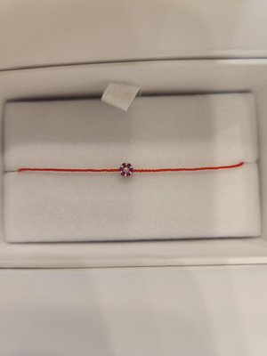 《Amy's shop》法國直購～法國輕珠寶品牌Redline幸運紅繩系列～莓果紅色幸運星造型手鏈15.5公分~現貨