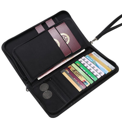 愛馬仕適用防盜刷簡約護照夾旅行收納出國證件錢包機票多功能卡包