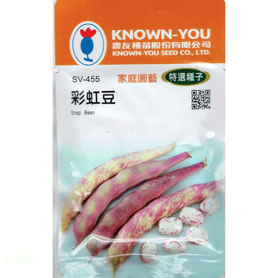 種子王國 彩虹豆Snap Bean(sv-455) 【蔬菜種子】農友種苗特選種子 每包約20公克