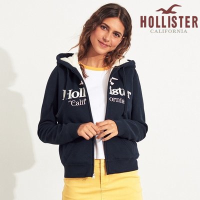 【Japan潮牌館】美國hollister hco海鷗22新款秋冬季女士羊羔絨衛衣拉鏈帽衫外套