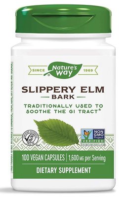 【貓再來小舖】現貨！ Nature's Way, 榆樹皮 / 赤榆皮 Slippery Elm Bark, 400 mg, 100 顆