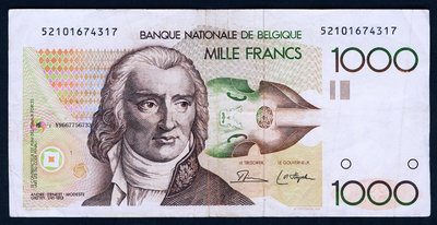 銀幣比利時 1980年版1000法郎 (作曲家 安德烈 格里特利) 7.5成品相！