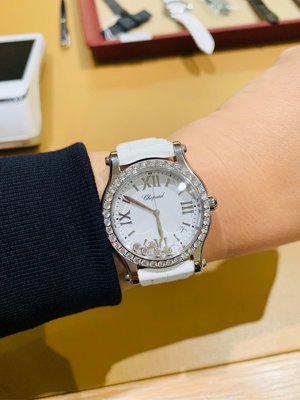 《Chopard 蕭邦 Happy sport 36mm》2019全新真品女用鑽錶