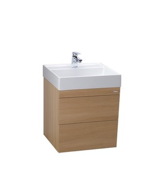 《振勝網》Caesar 凱撒衛浴LF5380/EH05380DW5 50cm 檯面式瓷盆浴櫃組 雙抽屜木紋 不含龍頭