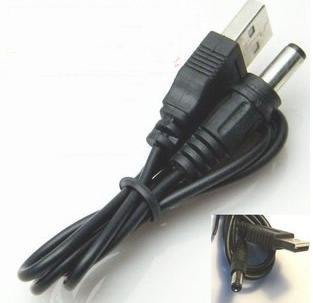 USB圓孔充電線 USB轉圓孔 USB圓頭外直徑5.5mm內夾式3.5mm