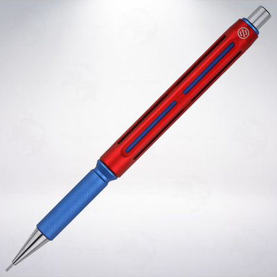 美國 Spoke 6 0.5mm 全金屬製圖滾花握位自動鉛筆: 紅色/藍色/8.6mm