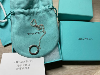 全新Tiffany&Co. 環形刻字墜飾925純銀項鍊