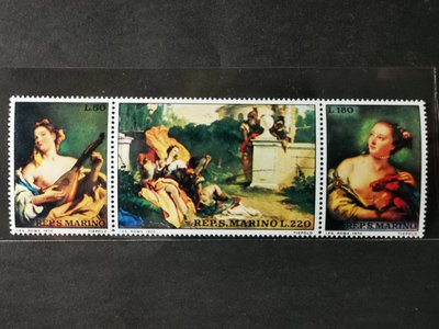 (C4402)聖馬利諾1970年提艾波里繪畫郵票3全