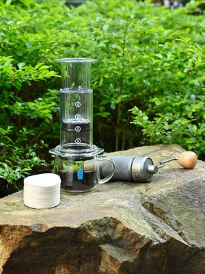 愛好樂壓clear透明款戶外便攜式手壓壺咖啡機手沖咖啡壺PC材質