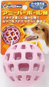 BONEBONE 日本DoggyMan【犬用網狀球型乳膠玩具-M】小型/中型犬用 紓壓 育智 狗玩具