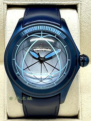 重序名錶 CORUM 崑崙 BUBBLE 泡泡錶 藍色PVD Op Art藝術面盤 自動上鍊腕錶  限量350支