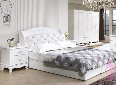 【X+Y時尚精品傢俱】 現代雙人床組系列-溫妮莎 歐風白色5尺雙人床頭箱.不含床底及床頭櫃