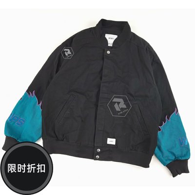 ❤小鹿優選❤現貨WTAPS DRIFTERS JACKET COTTON火焰袖夾克拼色棒球服20SS