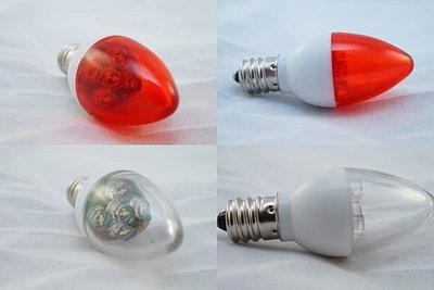 E12 LED 超亮 省電 耐摔 小夜燈 裝飾燈 神明燈可用 有三色 非傳統導熱燈