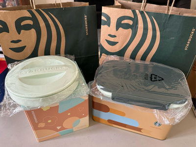 《全新正品》星巴克STARBUCKS ROUND摺疊餐盒/SQUARE摺疊餐盒