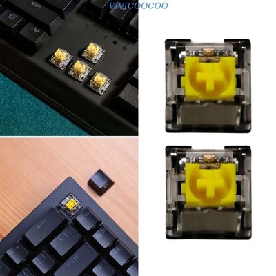 2 件 RGB 黃軸開關適用於黑寡婦 V3 Pro 遊戲鍵盤交叉軸開關適用於機械鍵盤
