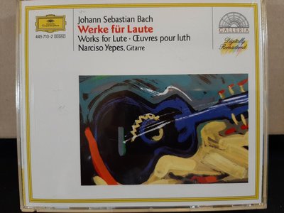 Yepes,Bach-Works For Lute,耶佩斯，巴哈-魯特琴作品集，2CD,如新。