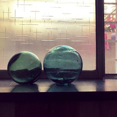 （年代秀）已讓藏～早期日本漁民用老玻璃浮球 民俗古早老件收藏