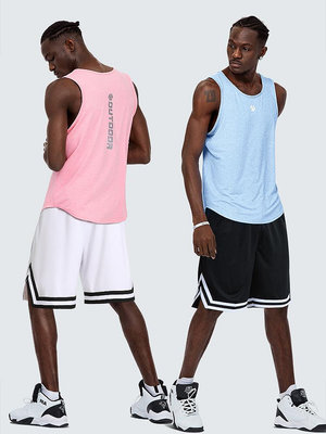 健身衣服男夏季籃球訓練短褲背心田徑馬拉松跑步裝備速干運動套裝