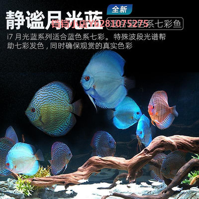 吉印七彩神仙魚專用燈魚缸燈防水增艷增色燈RGB紅色藍色觀賞燈