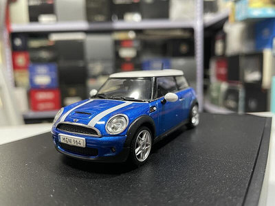 143 Autoart 原廠 迷你庫柏 Mini Cooper S 合金汽車模型 電光藍