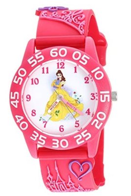 預購 美國 Disney Belle 貝兒公主熱賣款 石英機芯 兒童手錶 石英錶 指針學習錶 橡膠錶帶 生日 兒童節禮物