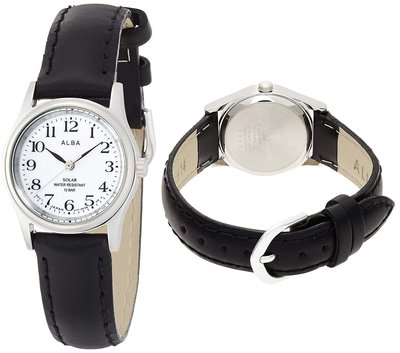 日本正版 SEIKO 精工 ALBA AEGD543 女錶 手錶 太陽能充電 皮革錶帶 日本代購