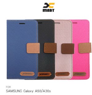 XMART SAMSUNG Galaxy A50/A30s 斜紋休閒皮套