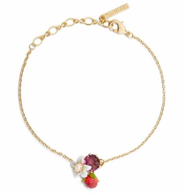 全新專櫃購入Les Nereides設計師Valentina想像中的義大利果園系列覆盆莓及花朵紫水晶手環/手鍊