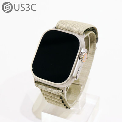 【US3C-青海店】台灣公司貨 Apple Watch Ultra 2 49mm GPS+LTE TI 鈦金屬錶殼 橄欖色高山錶環 二手智慧穿戴裝置 原廠保固內