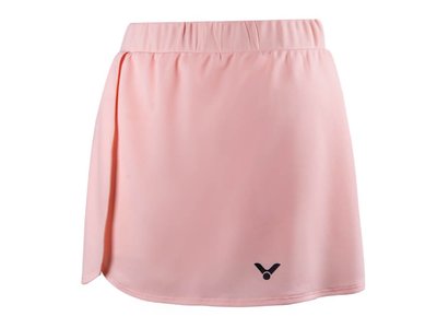 (羽球世家) 勝利 羽球褲裙 K-2210 針織運動短裙 VICTOR 女款  黑色/粉色 伸縮性高彈