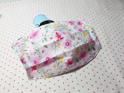 幸福手作～日本透氣薄棉布～粉紅小花～布口罩套～適用醫療口罩更換（成人）
