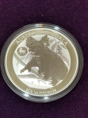 2018 澳大利亞 1 oz Silver $1 Koala 生肖狗標記 BU coin (全新未使用)