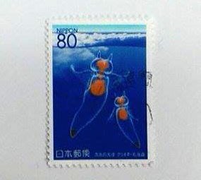 (I13)外國郵票 日本郵票 已銷戳 單張套票 1996年 北海道流水天使 1全
