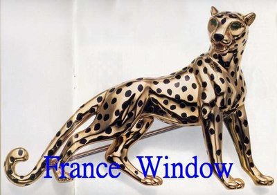 法國櫥窗原廠真品cartier01_美洲豹胸針