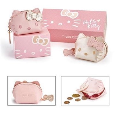 Hello Kitty 凱蒂貓 三麗鷗 造型雙色零錢包組 限定組